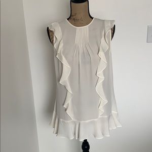 Banana republic slightly sheer ruffle top NWT